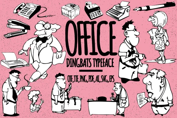 OFFICE by Minimalistartstudio — Dingbats Font