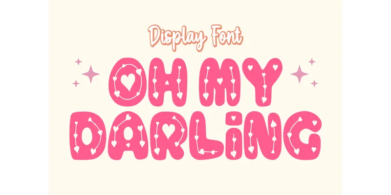Oh My Darling Font by anamalmusyaffaCreative — Display Font