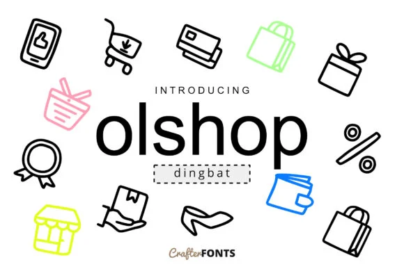 Olshop Doodle by CrafterFonts — Dingbats Font