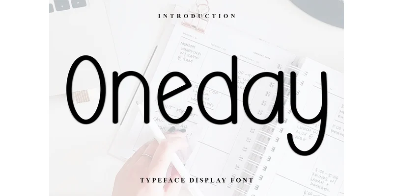 Oneday Font by FreshTypeINK — Display Font