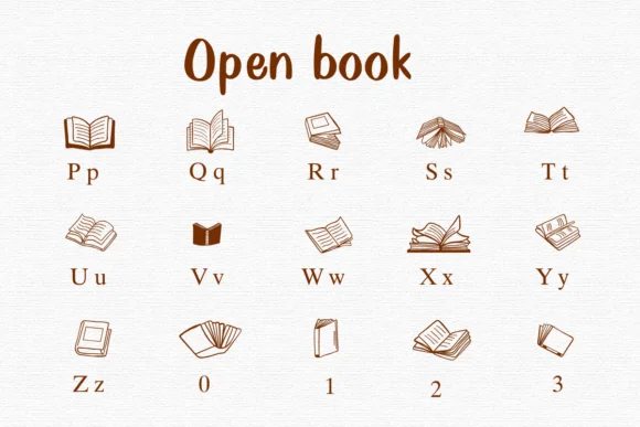 Open Book by Nongyao — Dingbats Font — thumbnail 3
