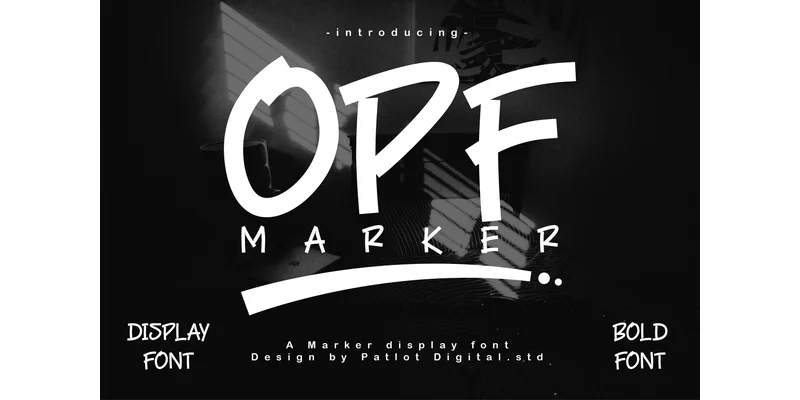 Opf Marker Font by Patlot Digital.Studio — Display Font
