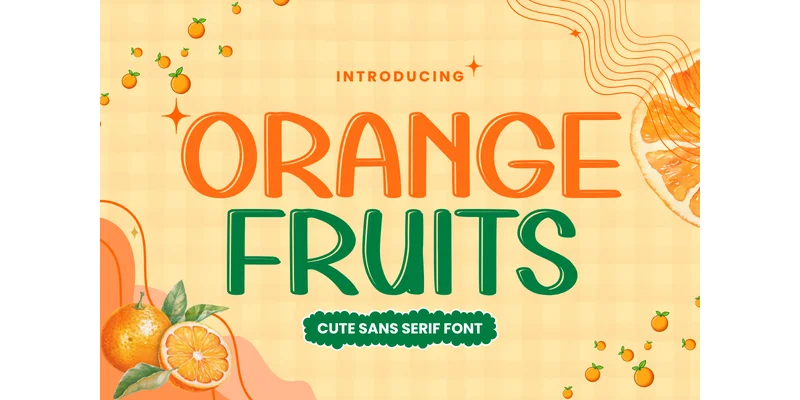 Orange Fruits Font by Letterayu — Display Font