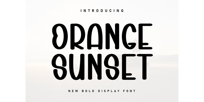 Orange Sunset Font by Berkah Shop — Display Font