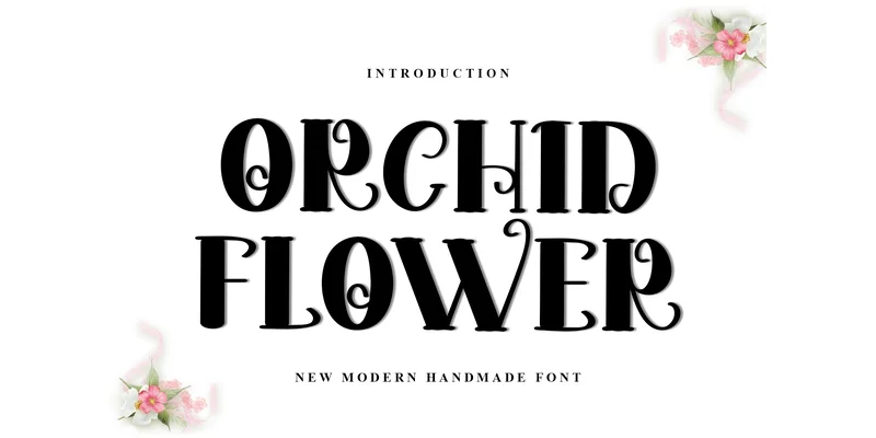 Orchid Flower Font by PiPi Creative — Display Font