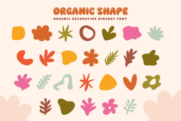 Organic Shape by Letterayu — Dingbats Font