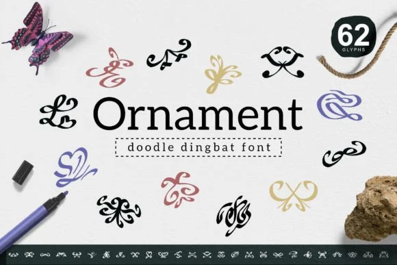 Ornament by YandiDesigns β Dingbats Font