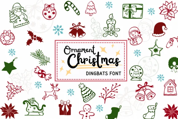 Ornament Christmas by PraewDesigns — Dingbats Font