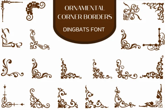 Ornamental Corner Borders by Heartcraft Atelier — Dingbats Font