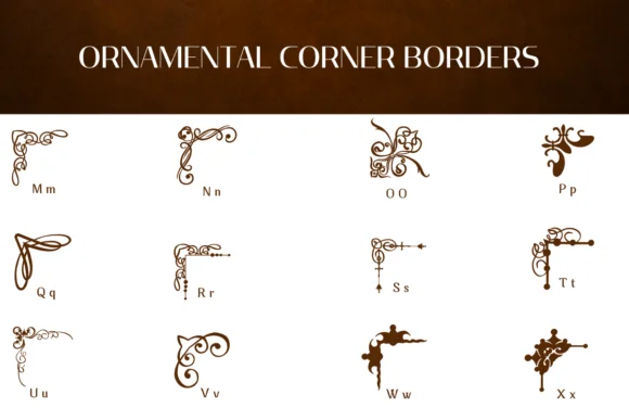 Ornamental Corner Borders by Heartcraft Atelier — Dingbats Font — thumbnail 3