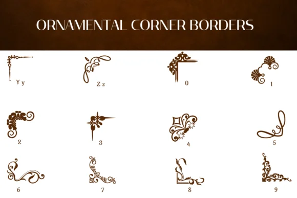 Ornamental Corner Borders by Heartcraft Atelier — Dingbats Font — thumbnail 4