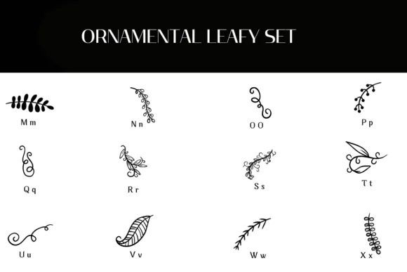 Ornamental Leafy Set by Heartcraft Atelier — Dingbats Font — thumbnail 3