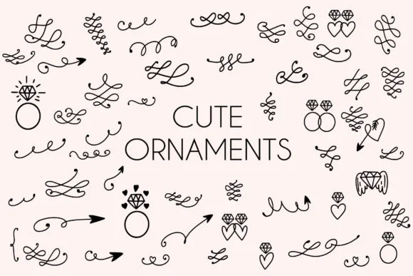 Ornaments Cute by goodigital — Dingbats Font