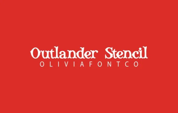 Outlander Stencil by OliviaFontCo — Slab Serif Font