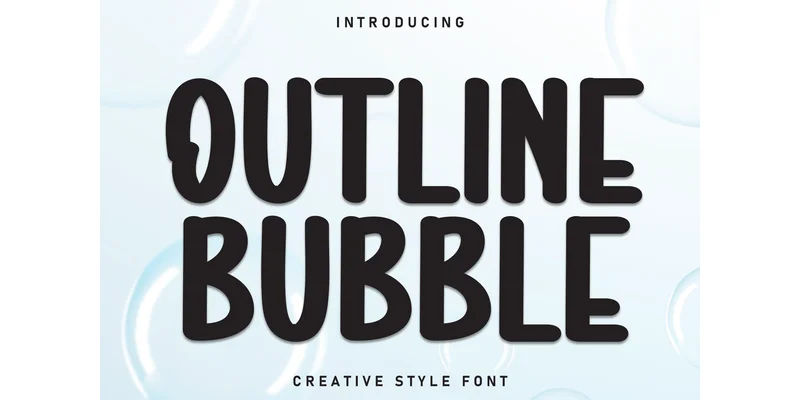 Outline Bubble Font by Robbots stores — Display Font