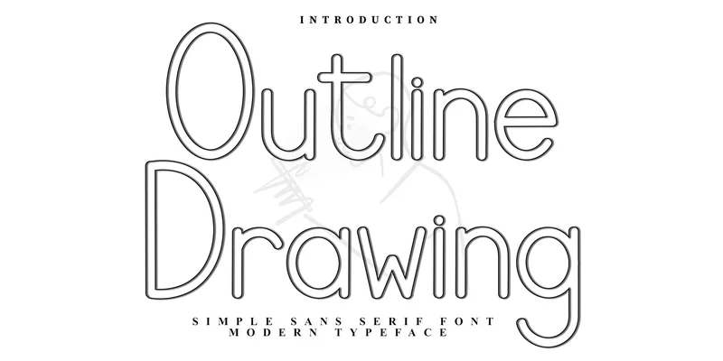 Outline Drawing Font by Inermedia STUDIO — Sans Serif Font