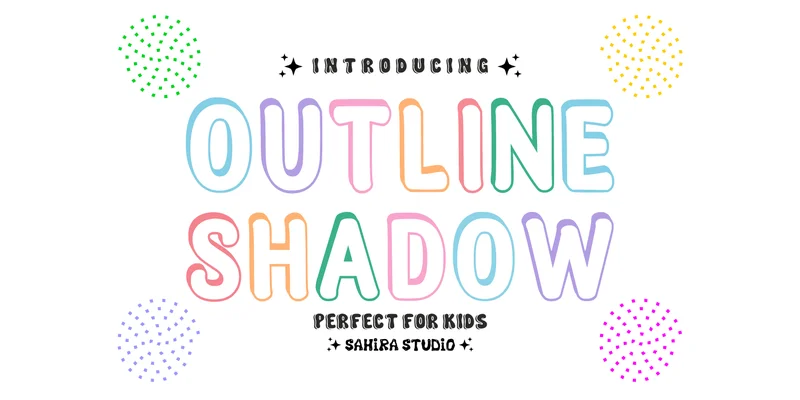 Outline Shadow Font by Sahira Studio — Display Font