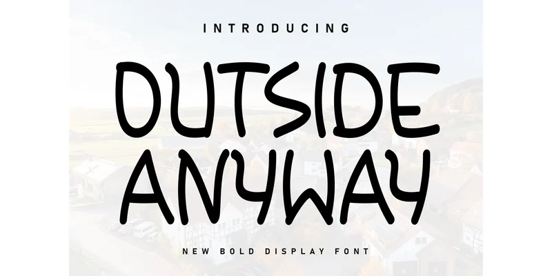 Outside Anyway Font by KC Production — Display Font