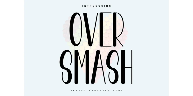 Over Smash Font by KC Production — Display Font