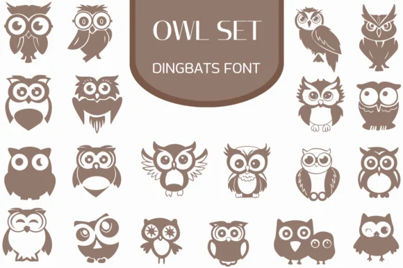 Owl Set by Heartcraft Atelier — Dingbats Font