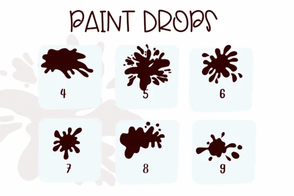 Paint Drops by Sirinart — Dingbats Font — thumbnail 4
