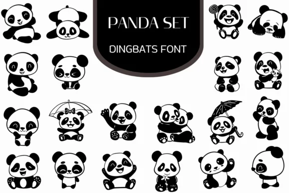 Panda Set by Heartcraft Atelier — Dingbats Font