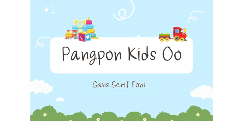 Pangpon Kids Oo Font by TanoiCartoonist — Sans Serif Font