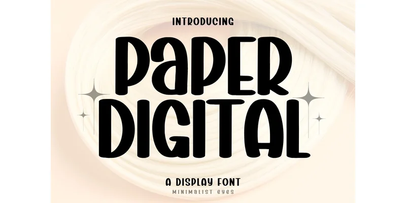 Paper Digital Font by Minimalist Eyes — Display Font