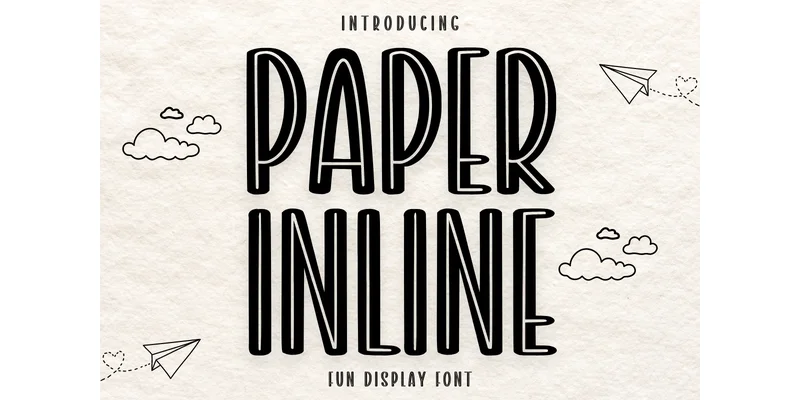 Paper Inline Font by Minimalist Eyes — Display Font