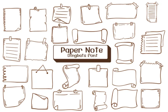 Paper Note by Ketsarin — Dingbats Font