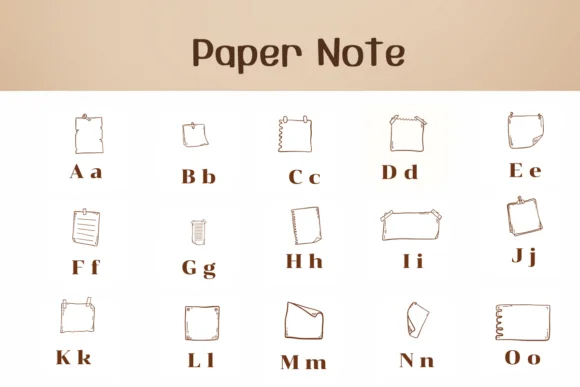 Paper Note by Ketsarin — Dingbats Font — thumbnail 2