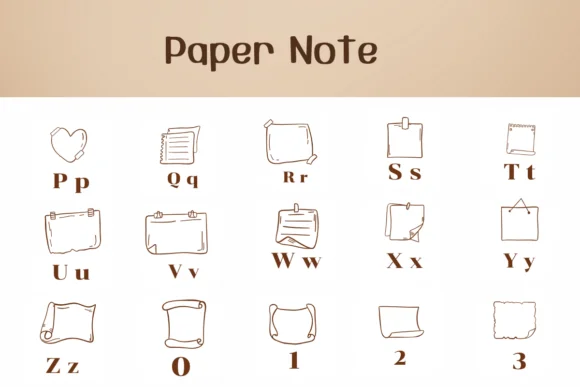 Paper Note by Ketsarin — Dingbats Font — thumbnail 3