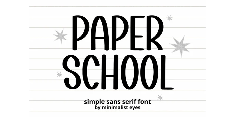 Paper School Font by Minimalist Eyes — Display Font