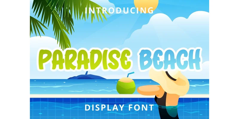 Paradise Beach Font by nicetrip7 — Display Font