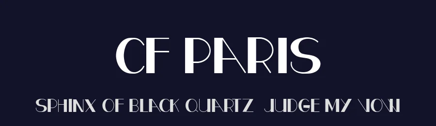 CF Paris by Cloutierfontes — Decorative Font — thumbnail 2