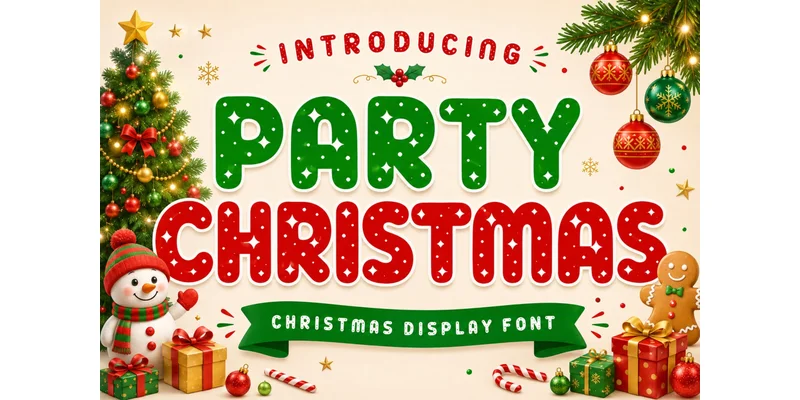 Party Christmas Font by 29Graphic — Display Font