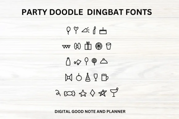 Party Doodle by fonty88 β Dingbats Font