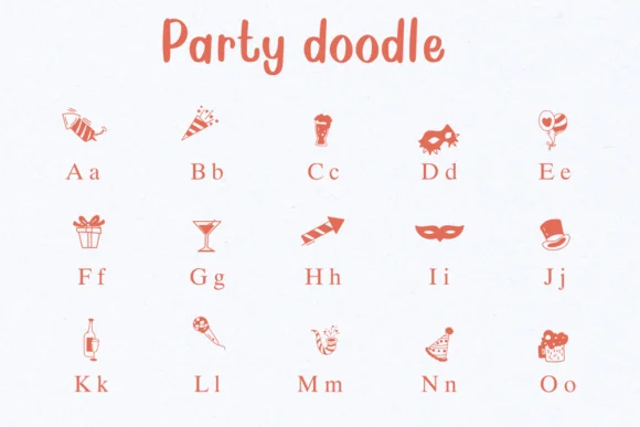 Party Doodle by Nongyao — Dingbats Font — thumbnail 3