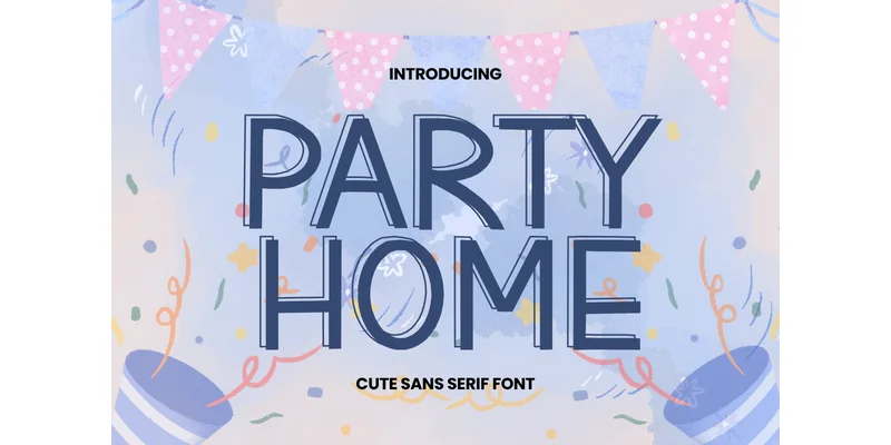 Party Home Font by Letterayu — Sans Serif Font