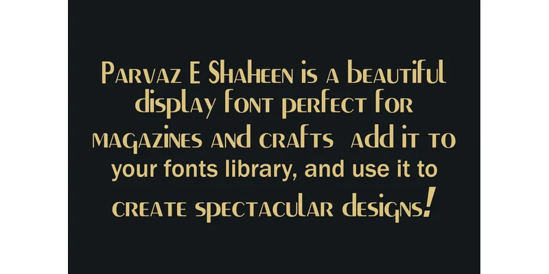 Parvaz E Shaheen Font by mhd.usman00 — Display Font — thumbnail 5