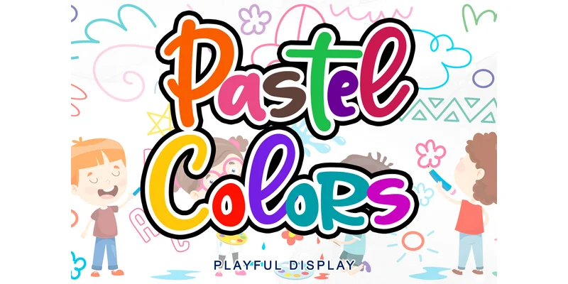 Pastel Colors Font by Stefani Letter — Display Font