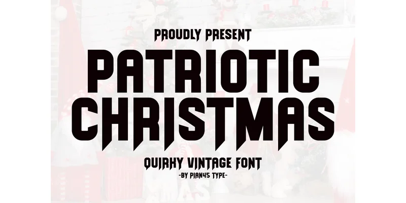 Patriotic Christmas Font by Pian45 — Sans Serif Font