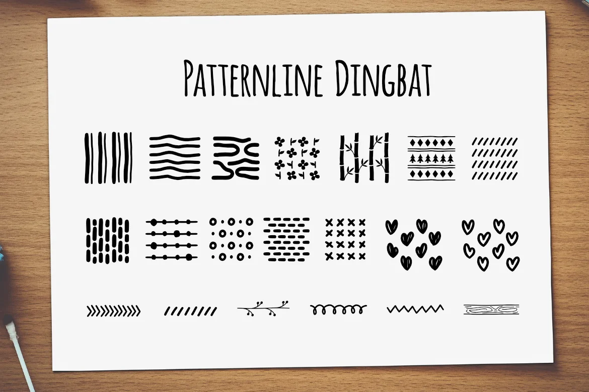 Patternline Dingbat by LebahStudio — Dingbats Font