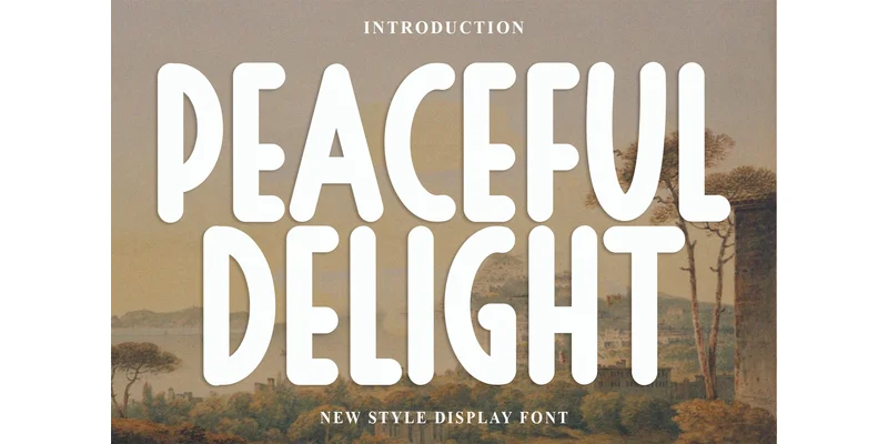 Peaceful Delight Font by PiPi Creative — Display Font