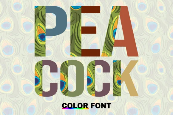 Peacock by WADLEN — Color Fonts Font