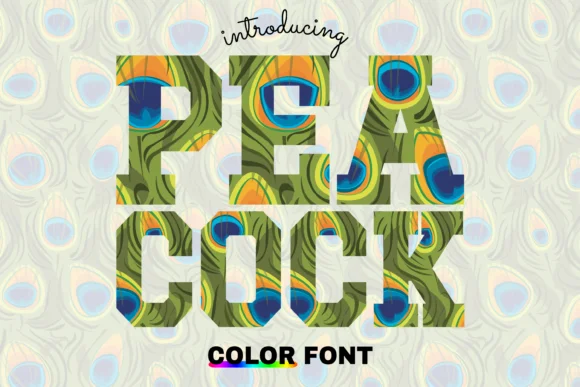 Peacock by WADLEN — Color Fonts Font