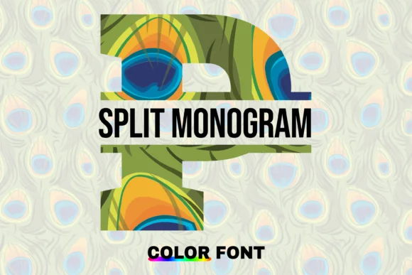 Peacock Split by WADLEN — Color Fonts Font