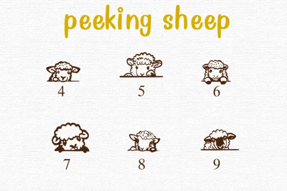 Peeking Sheep by Nongyao — Dingbats Font — thumbnail 4