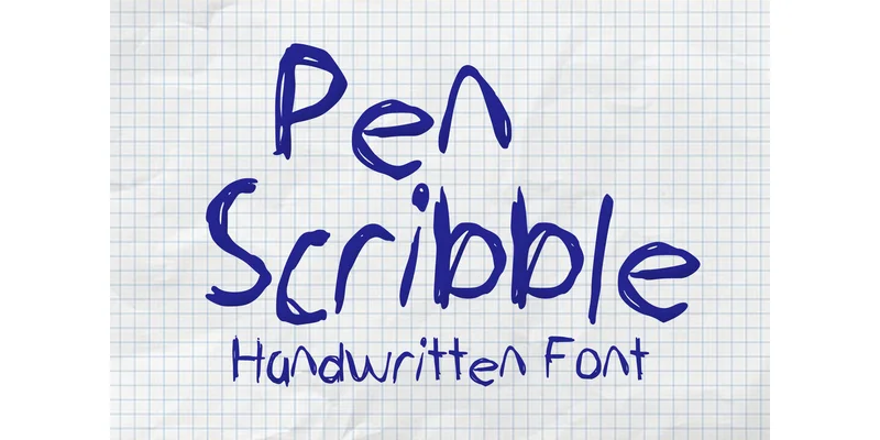 Pen Scribble Font by MVMET — Display Font