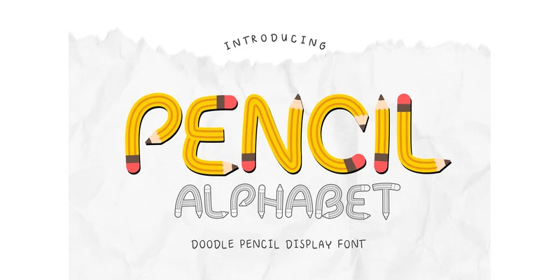 Pencil Alphabet Font by SVG Bloom by SVG Bloom — Decorative Font